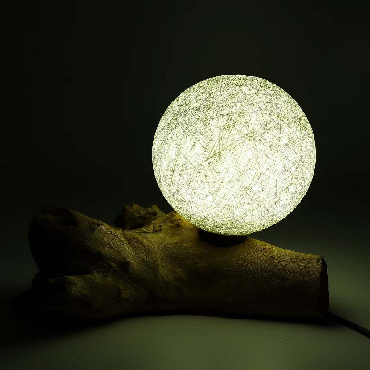 Floating Glow Lamp Luna ivory cotton lampshade