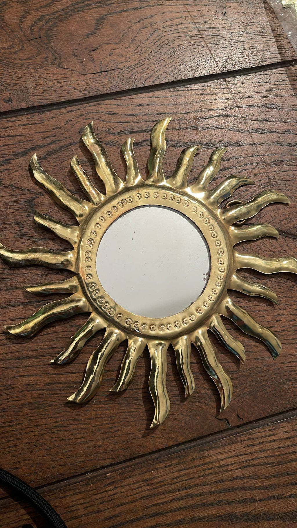 lot de 2 Miroirs Soleil en laiton, couleur bronze