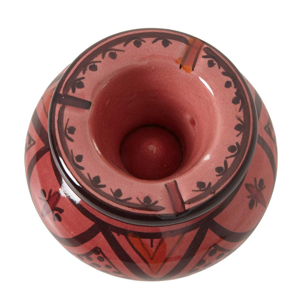 Cendrier marocain en céramique rouge Storm