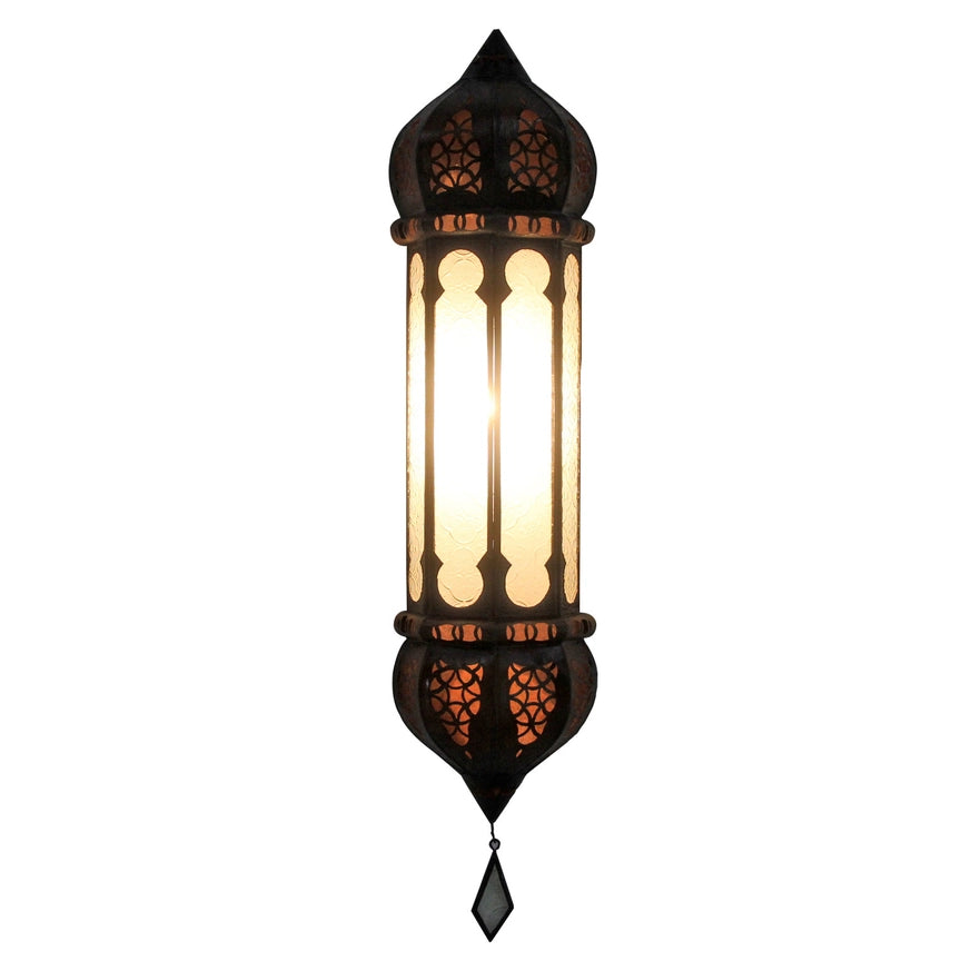 Cache ampoule murale marocaine blanche Ruya style oriental