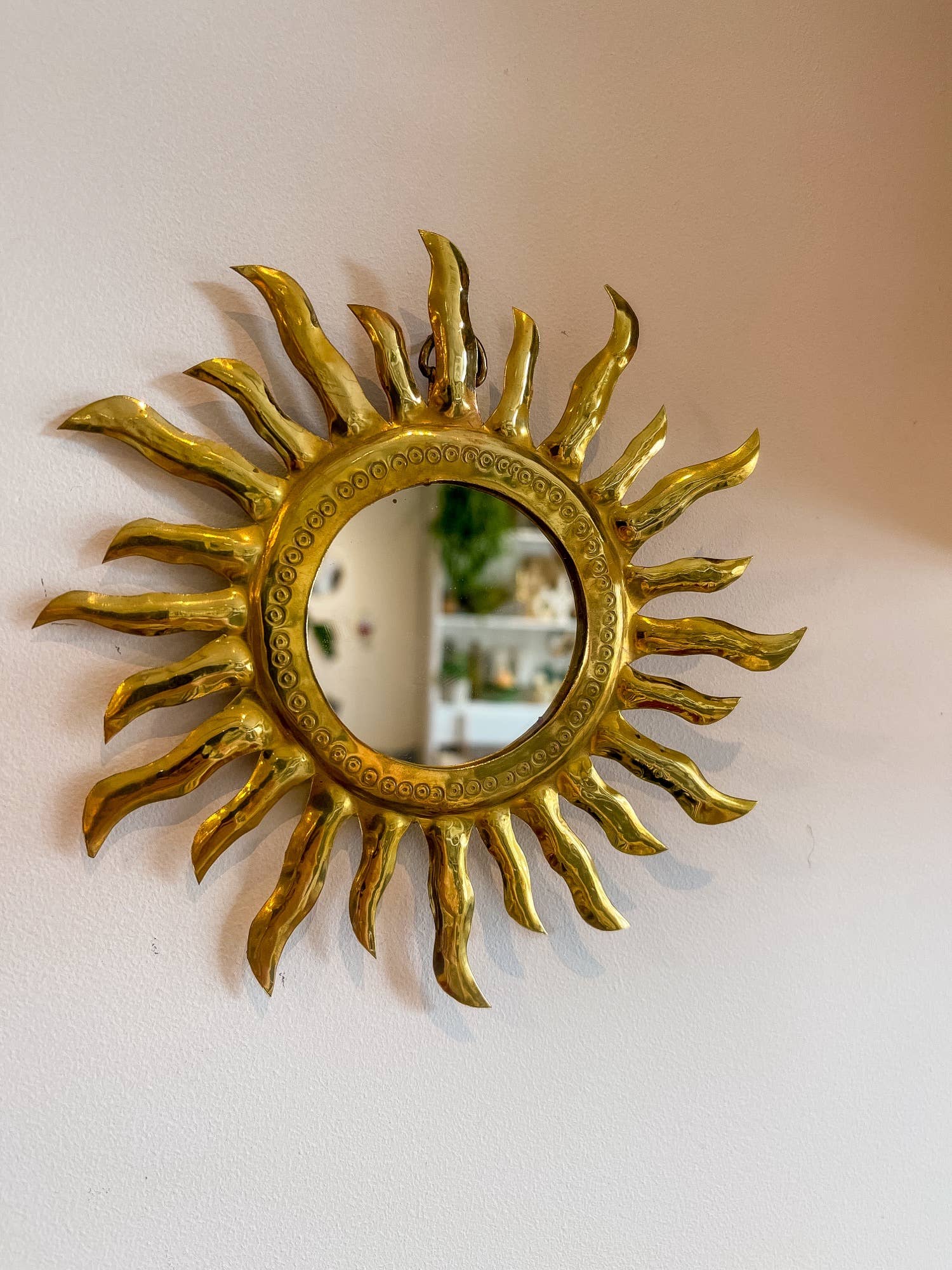 lot de 2 Miroirs Soleil en laiton, couleur bronze