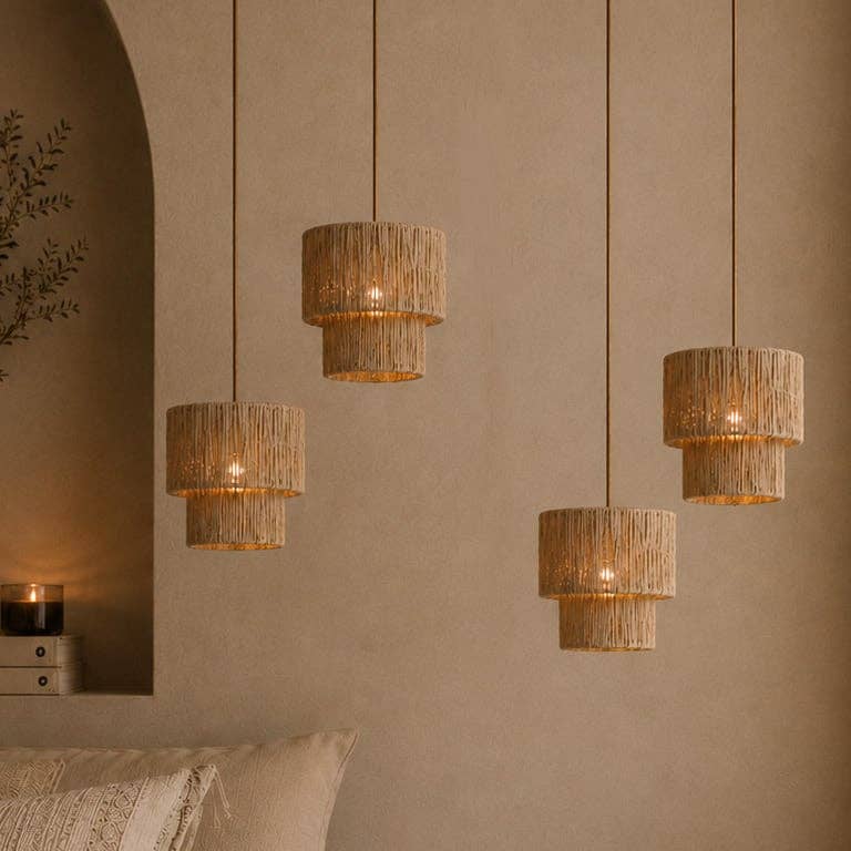 Lampe en raphia Dua