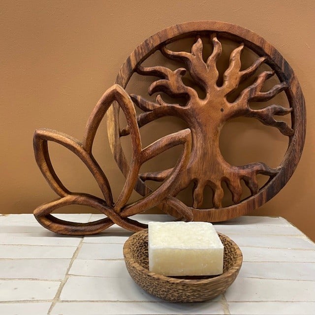 Sculpture sur bois 25 cm Arbre de Vie Geolied