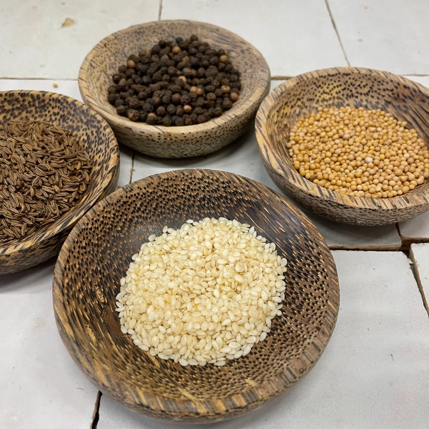 Lot de 4 Bols en noix de coco