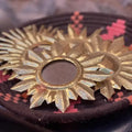 lot de 2 Miroirs, Aurore boréale Taille étoile S, Bronze