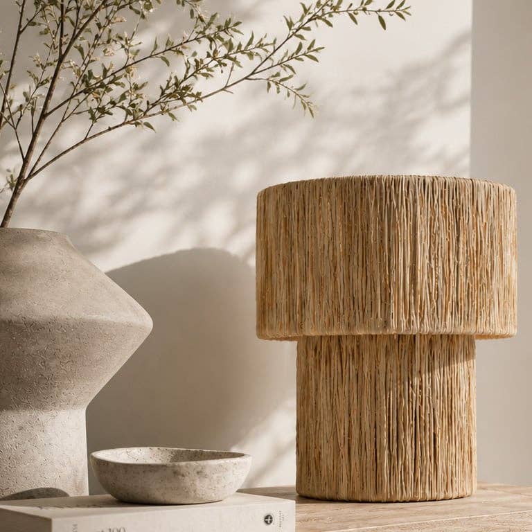 Lampe en raphia Dua