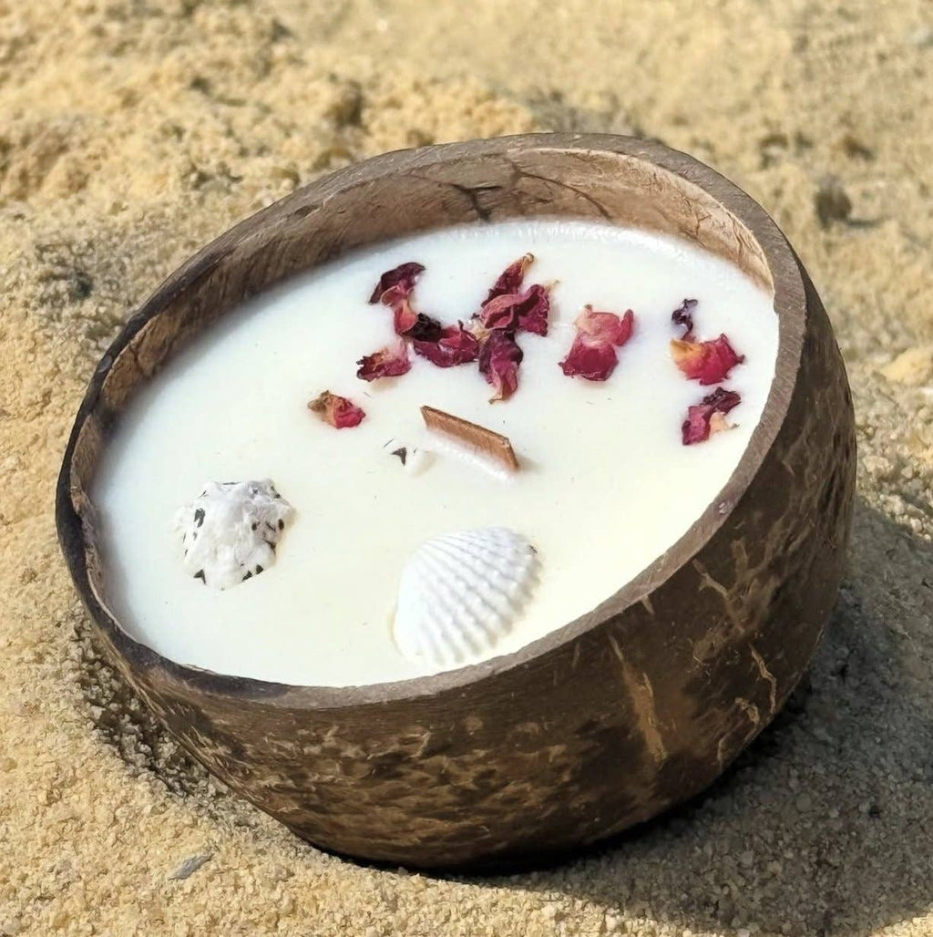 La bougie qui devient plante Fleur de Tiaré modèle "coco"
