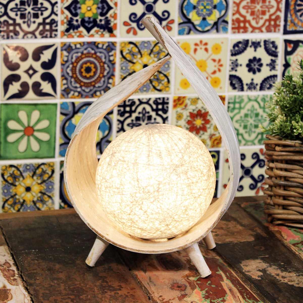 Lampe Éclat de Coco – blanche
