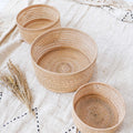 Set de 3 paniers en rotin
