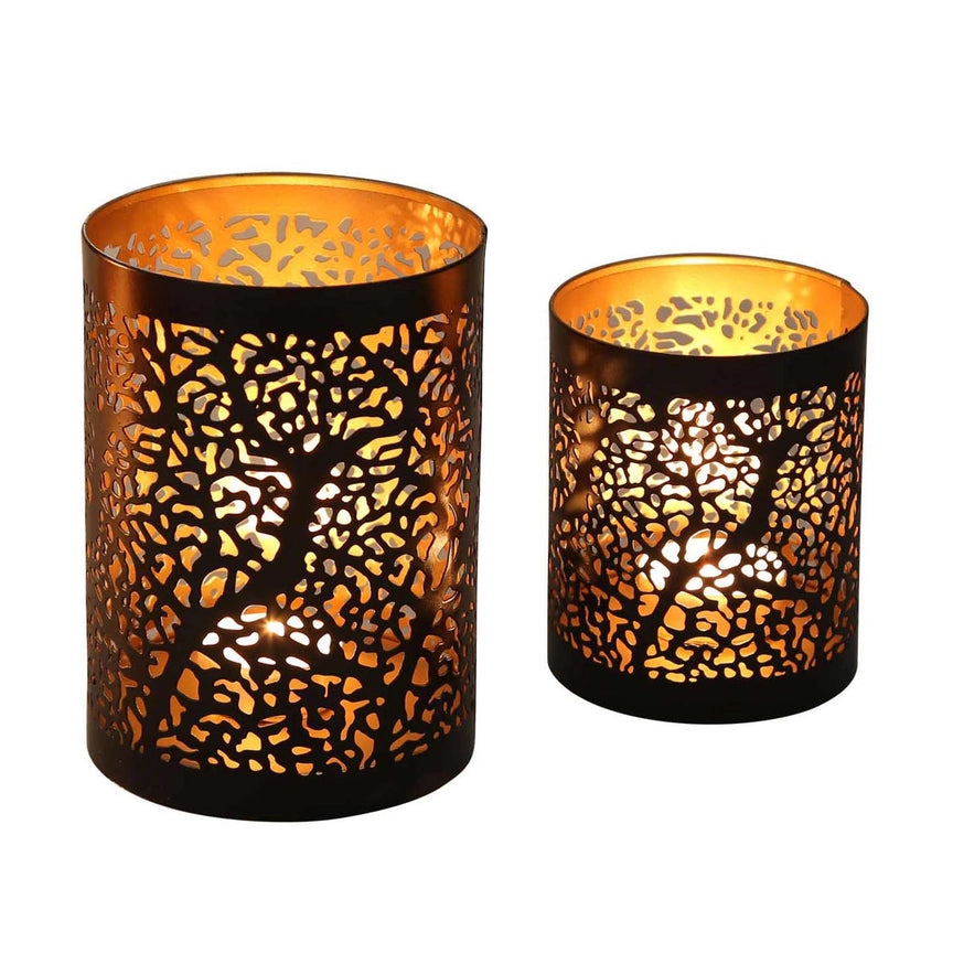 Set de 2 photophores lanternes orientales Ancona