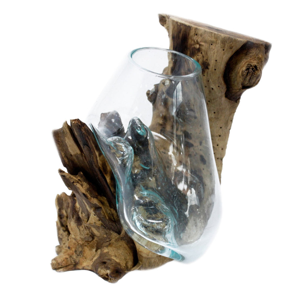 Vase en Verre Soufflé sur Racine - Asymétrique