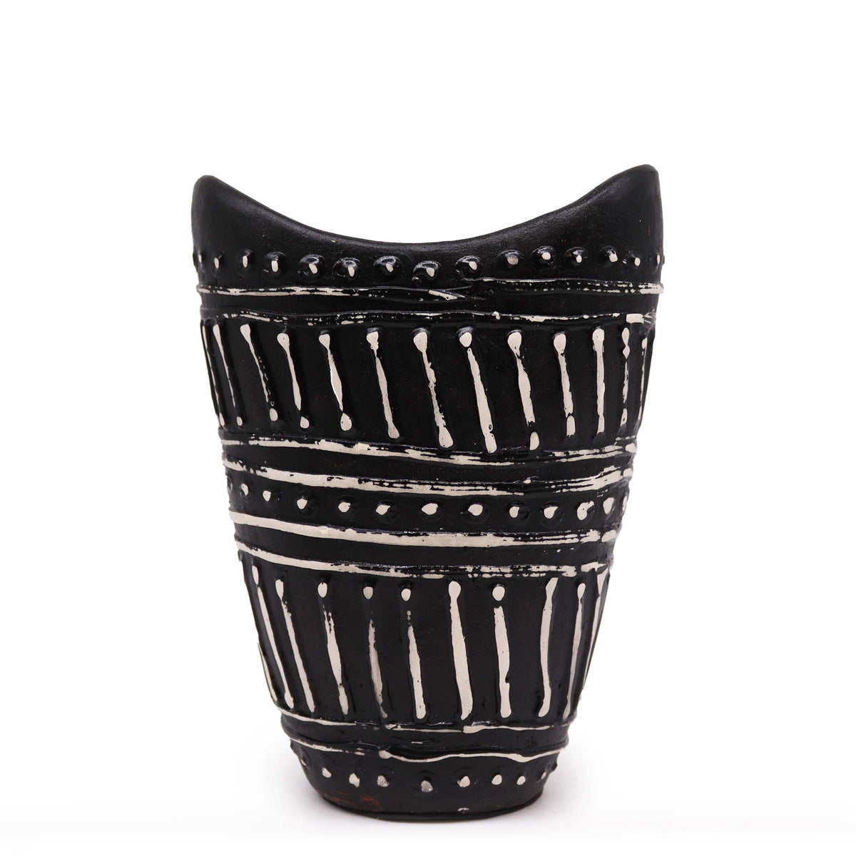 Vase en Forme de Tourbillons - Chocolat