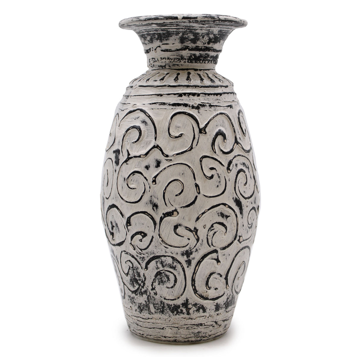 Swirl-Shaped Vase - Cream